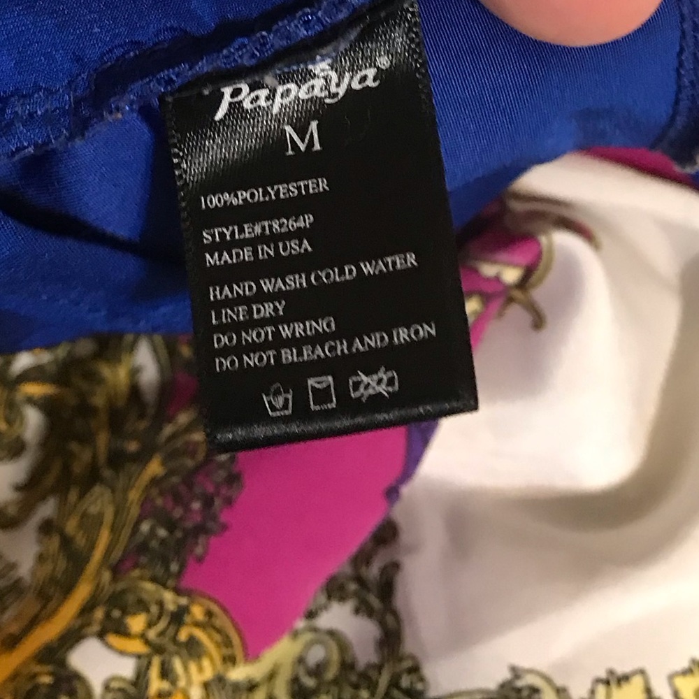 Blue Strapless Scarf Top - Picture 8 of 8